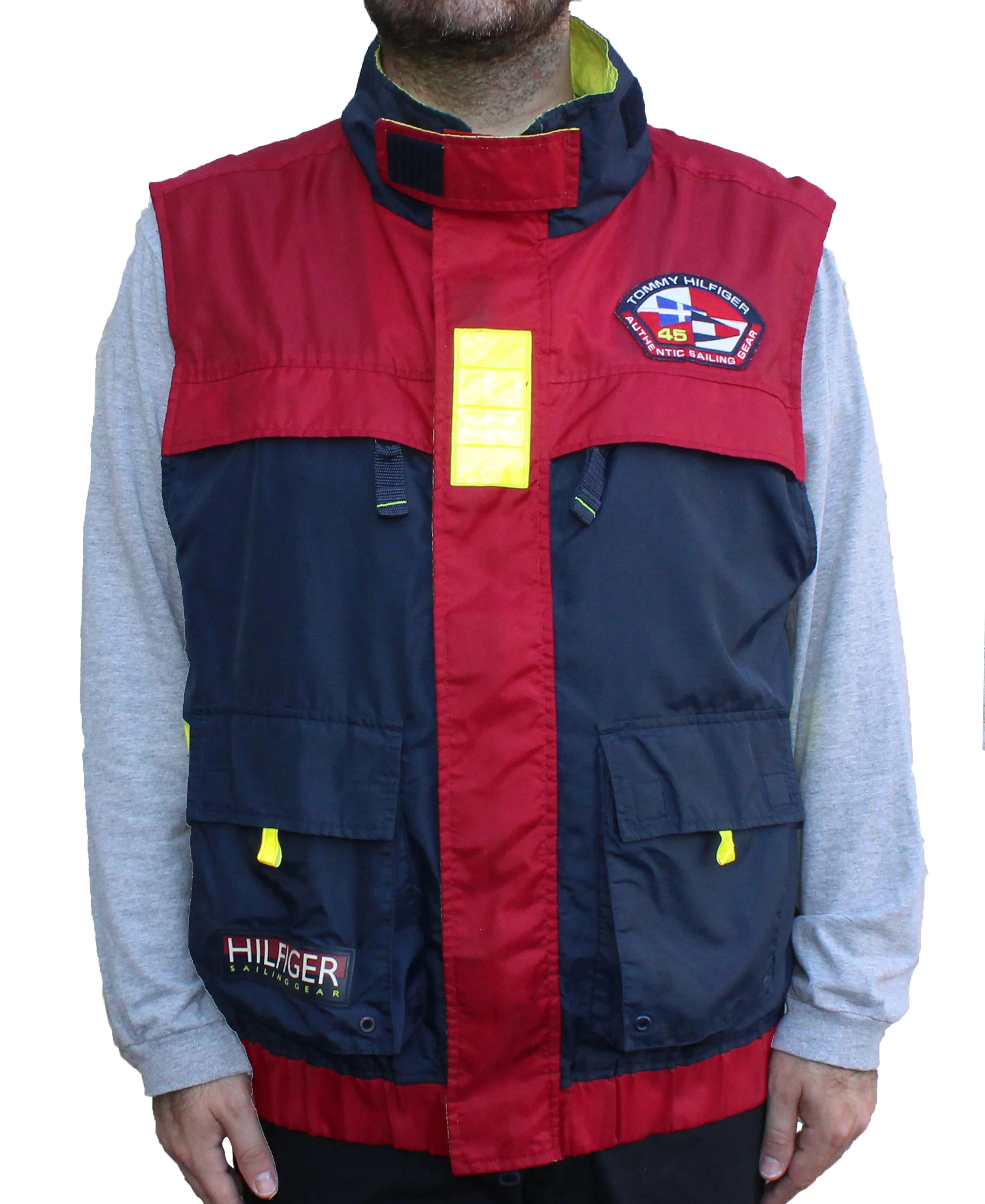   SAILING GEAR ベスト 90s Vintage Tommy Hilfiger Sailing Gear Vest (Size XXL) — RootsBK
